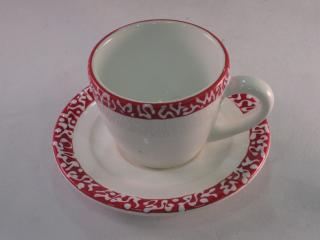 Gmundner Keramik-Tasse/Espresso mit Unterteller